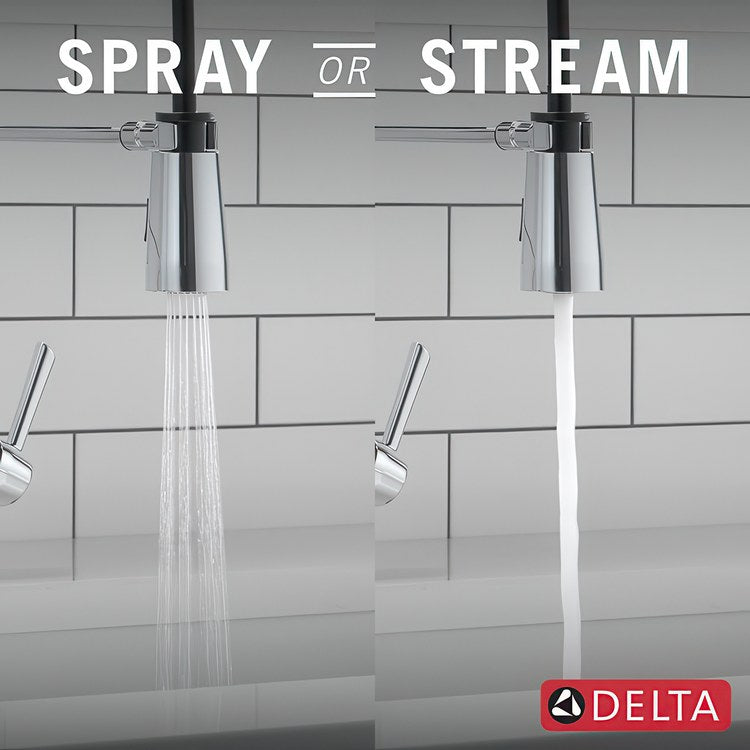 Kitchen Faucet Essa 1 Lever ADA Chrome Semi-Pro Pull Down 2 Function 360 DEG Swivel 1 Hole Deck Mount Diamond Seal Touch-Clean MagnaTite 1.8 Gallons per Minute - Image 3