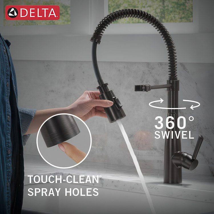 Kitchen Faucet Essa 1 Lever ADA Venetian Bronze Semi-Pro Pull Down 2 Function 360 DEG Swivel 1 Hole Deck Mount Diamond Seal Touch-Clean MagnaTite 1.8 Gallons per Minute - Image 3