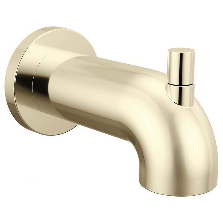 Tub Spout Trinsic Slip On Pull-Up Brilliance Polished Nickel 6-1/8 Inch - Image 1
