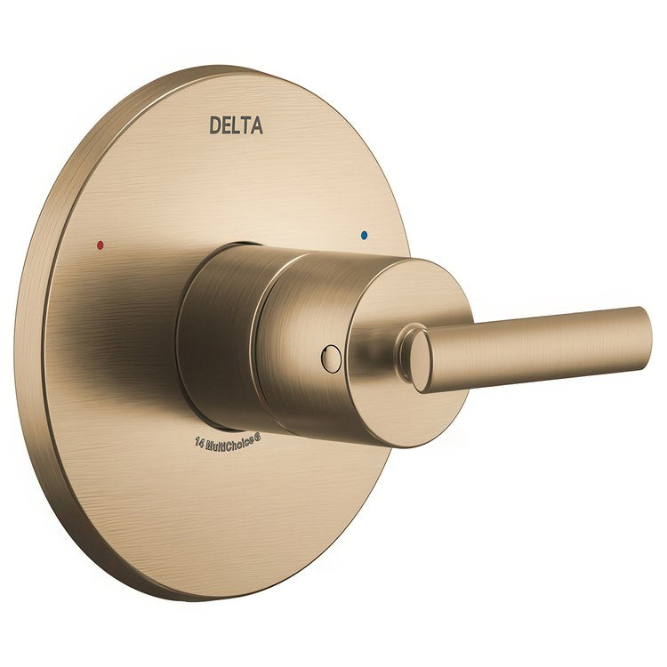 Pressure Balance Valve Trim Altado Monitor 14 1 Lever Brilliance Champagne Bronze 6-1/2 Inch WaterSense ADA for MultiChoice Universal Rough-In Valve R10000 - Image 1