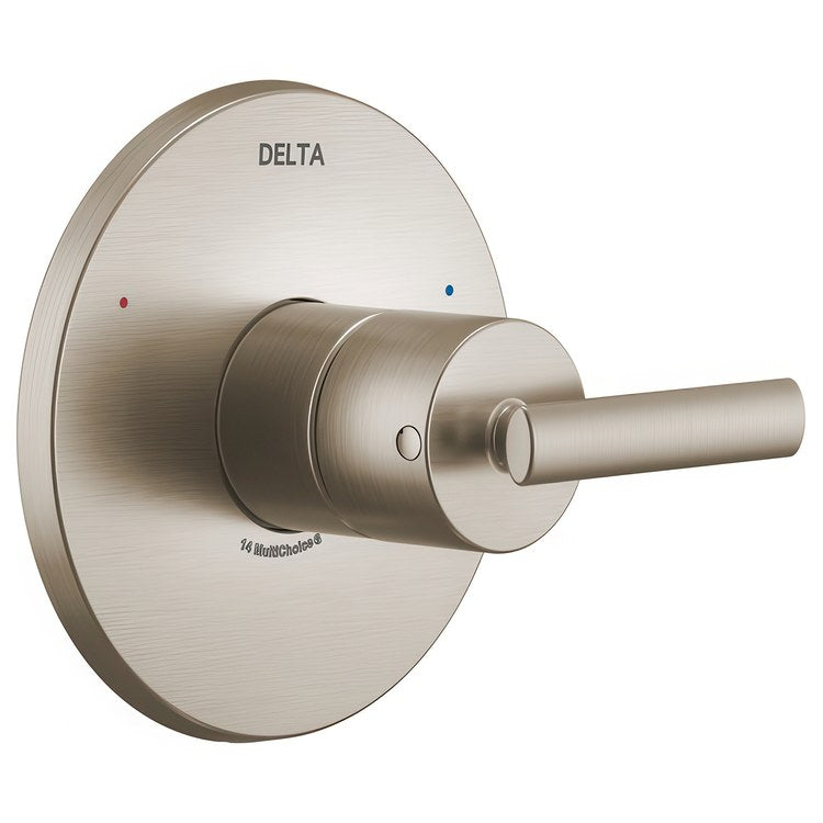 Pressure Balance Valve Trim Altado Monitor 14 1 Lever Brilliance Stainless 6-1/2 Inch WaterSense ADA for MultiChoice Universal Rough-In Valve R10000 - Image 1