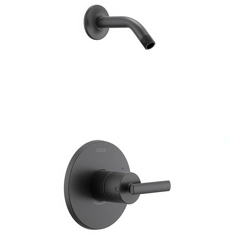Shower Trim Altado Monitor 14 Pressure Balance 1 Lever Matte Black WaterSense ADA 1.75 Gallons per Minute Less Showerhead for MuiltiChoice Universal Rough-In Valve R10000 - Image 1