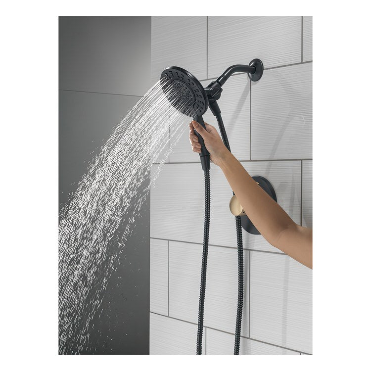 Shower Trim Albion Monitor 14 1 Lever Matte Black/Champagne Bronze WaterSense ADA 1.75 Gallons per Minute In2ition 2-In-1 for MuiltiChoice Universal Rough-In Valve R10000 - Image 2