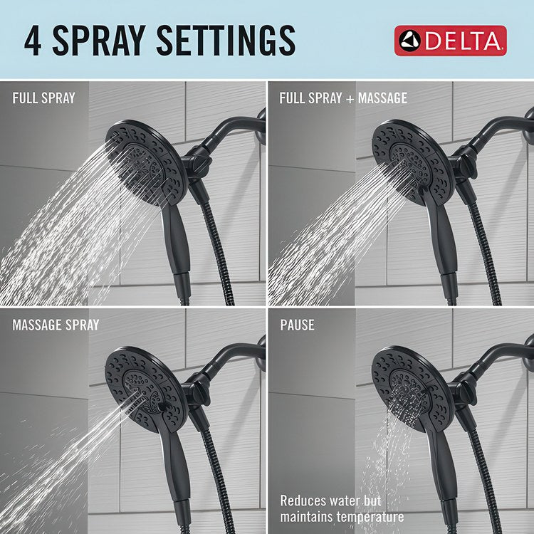 Shower Trim Albion Monitor 14 1 Lever Matte Black/Champagne Bronze WaterSense ADA 1.75 Gallons per Minute In2ition 2-In-1 for MuiltiChoice Universal Rough-In Valve R10000 - Image 3