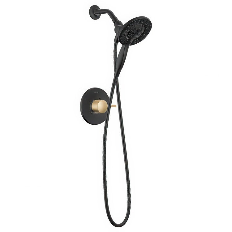 Shower Trim Albion Monitor 14 1 Lever Matte Black/Champagne Bronze WaterSense ADA 1.75 Gallons per Minute In2ition 2-In-1 for MuiltiChoice Universal Rough-In Valve R10000 - Image 1