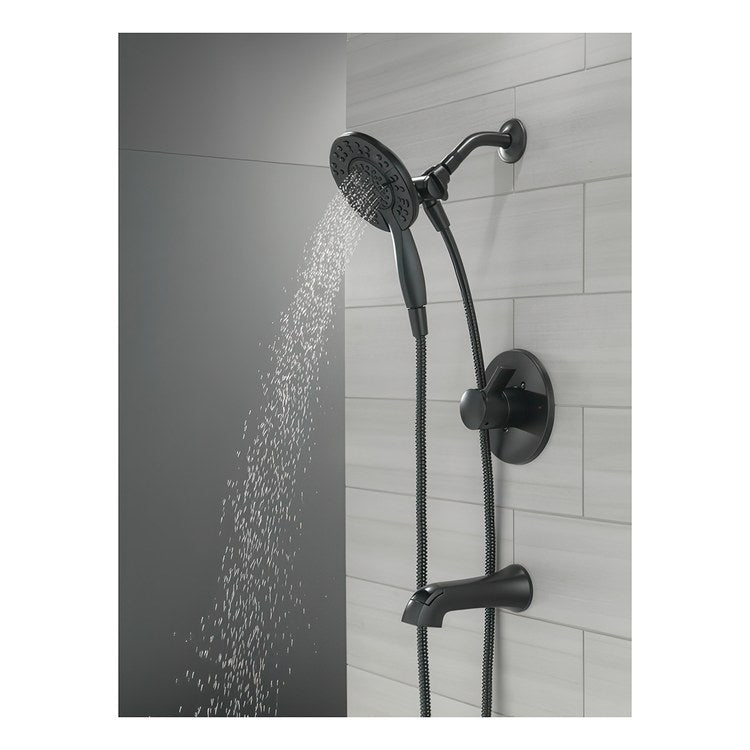 Tub and Shower Trim Albion Monitor 14 2 Lever Matte Black WaterSense ADA 6.0 Gallons per Minute for MuiltiChoice Universal Rough-In Valve R10000 - Image 2