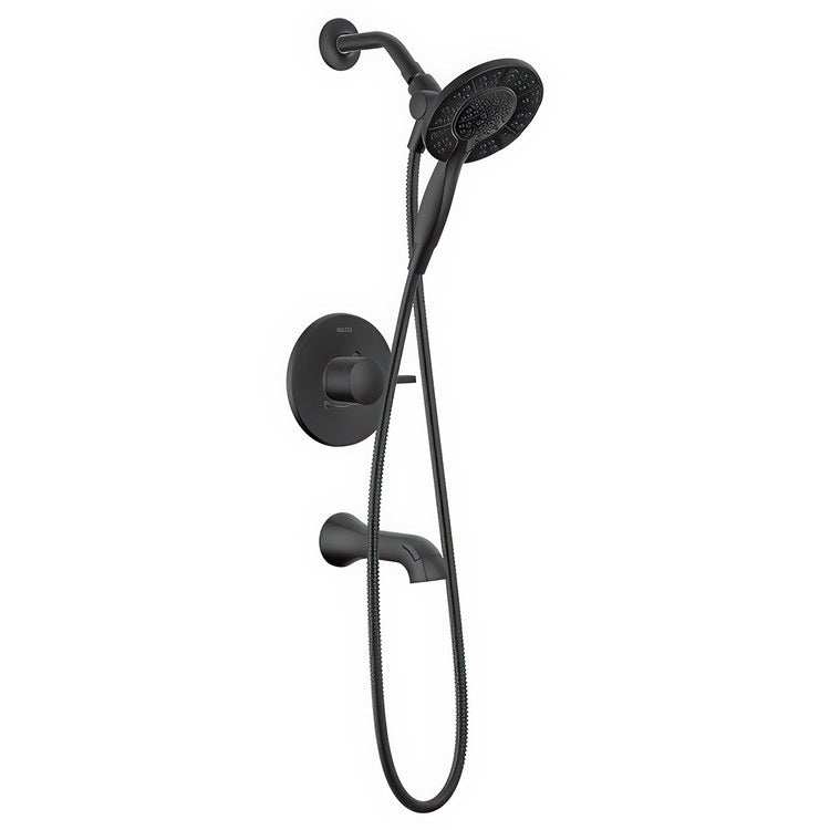 Tub and Shower Trim Albion Monitor 14 2 Lever Matte Black WaterSense ADA 6.0 Gallons per Minute for MuiltiChoice Universal Rough-In Valve R10000 - Image 1