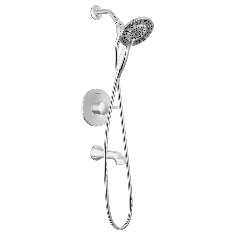 Tub and Shower Trim Albion Monitor 14 2 Lever Chrome WaterSense ADA 6.0 Gallons per Minute for MuiltiChoice Universal Rough-In Valve R10000 - Image 1