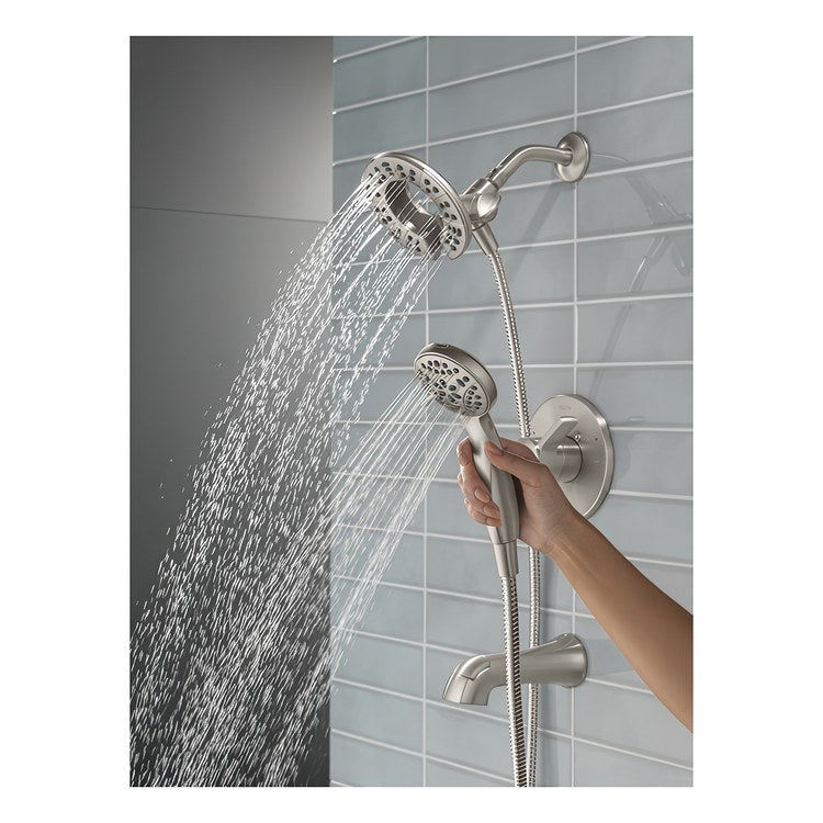 Tub and Shower Trim Albion Monitor 14 2 Lever Spotshield Brushed Nickel WaterSense ADA 6.0 Gallons per Minute for MuiltiChoice Universal Rough-In Valve R10000 - Image 2