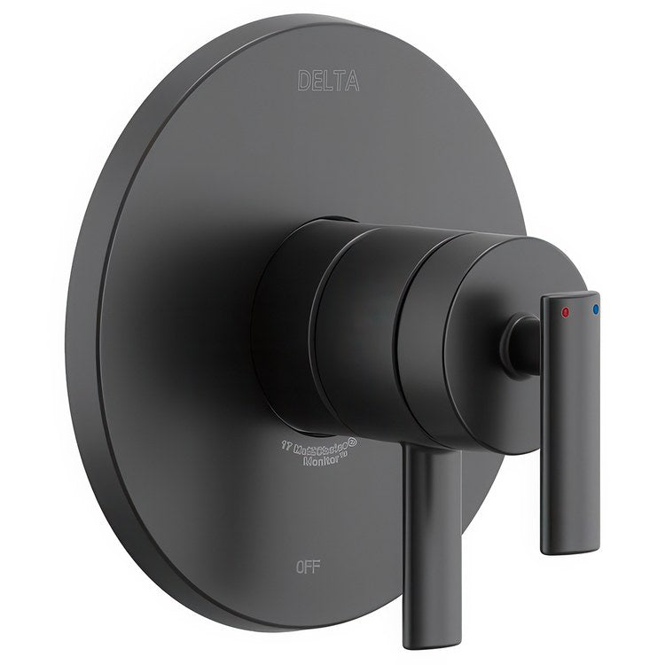 Pressure Balance Valve Trim Altado Monitor 17 2 Lever Matte Black 6-1/2 Inch WaterSense ADA for MultiChoice Universal Rough-In Valve R10000