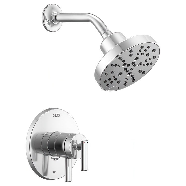 Shower Trim Altado Monitor 17 Pressure Balance 2 Lever Chrome WaterSense ADA 1.75 Gallons per Minute H2OKinetic for MuiltiChoice Universal Rough-In Valve R10000 - Image 1