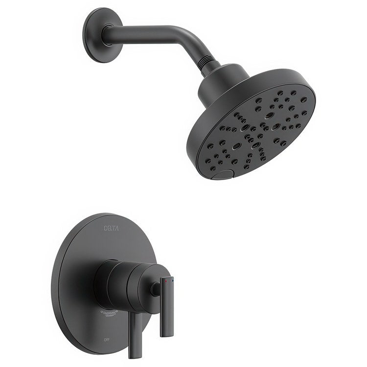 Shower Trim Altado Monitor 17 Pressure Balance 2 Lever Matte Black WaterSense ADA 1.75 Gallons per Minute H2OKinetic for MuiltiChoice Universal Rough-In Valve R10000 - Image 1