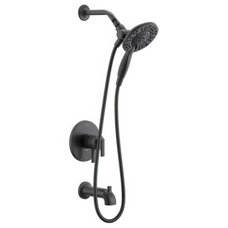Tub and Shower Trim Altado Monitor 17 2 Lever Matte Black WaterSense ADA 6.2 Gallons per Minute for MuiltiChoice Universal Rough-In Valve R10000 - Image 1