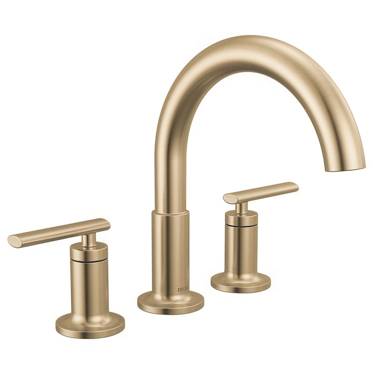 Roman Tub Trim Altado Widespread 2 Lever Brilliance Champagne Bronze ADA 8 to 16 Inch Spread 3 Hole for Rough-In Kit R2700/R2707 - Image 1