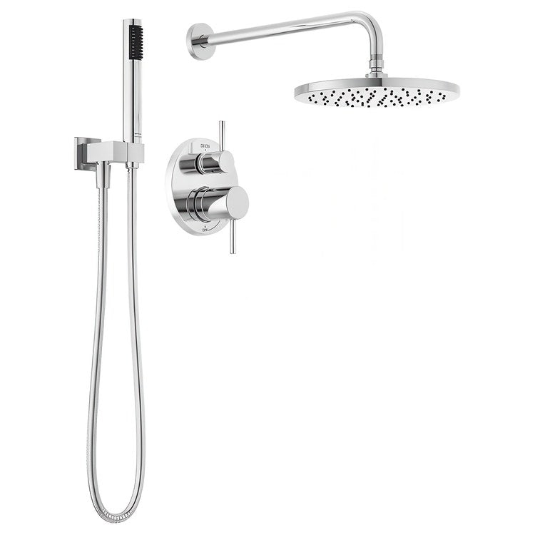 Shower Trim Modern Monitor 14 with 2 Function Diverter 2 Lever Chrome WaterSense ADA 1.75 Gallons per Minute Raincan for MuiltiChoice Universal Rough-In Valve R22000 - Image 1