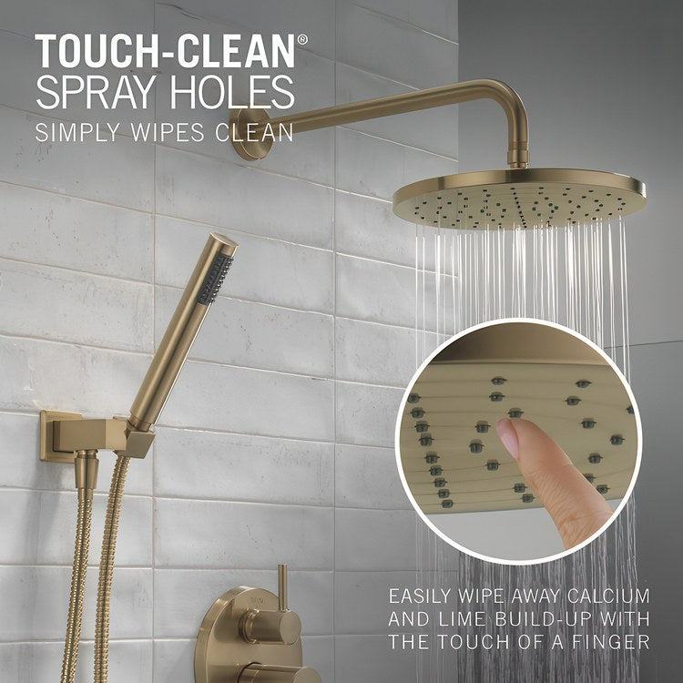 Shower Trim Modern Monitor 14 with 2 Function Diverter 2 Lever Brilliance Champagne Bronze WaterSense ADA 1.75 Gallons per Minute Raincan for MuiltiChoice Universal Rough-In Valve R22000 - Image 3