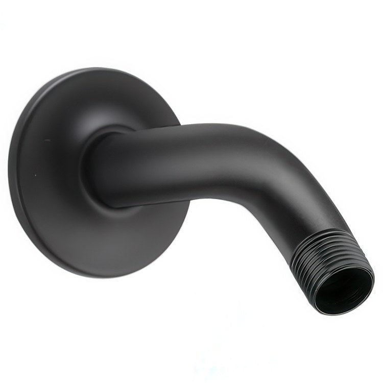 Shower Arm Universal Showering Components Matte Black 5-3/4 Inch Brass Wall Mount - Image 1