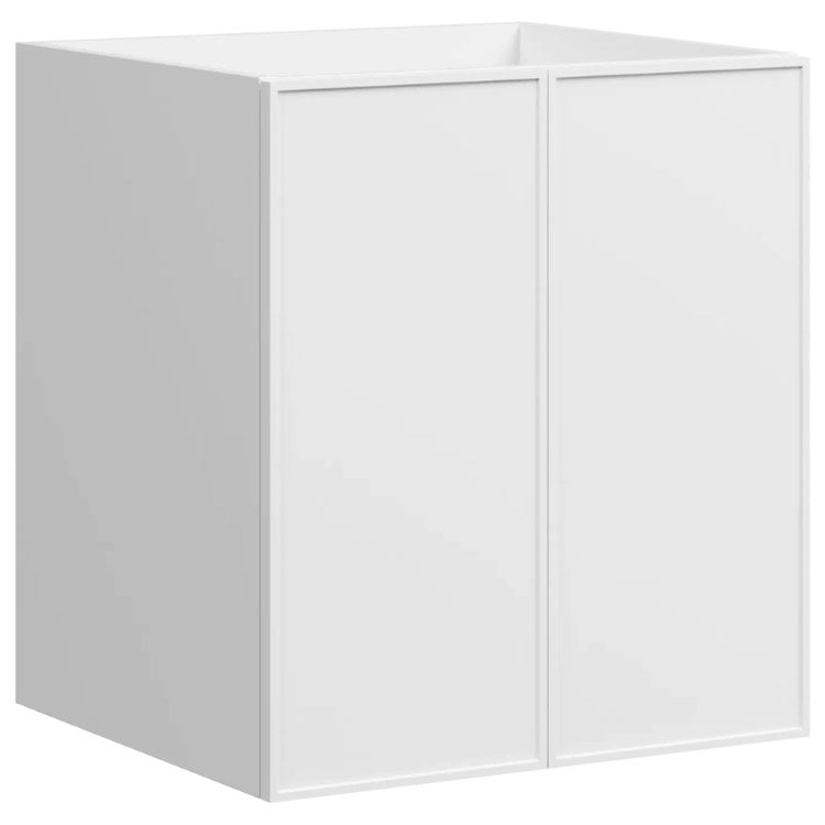 Freestanding Vanity Natick 24 Inch Center Bowl White Satin 2 Doors Thin Line Shaker - Image 1