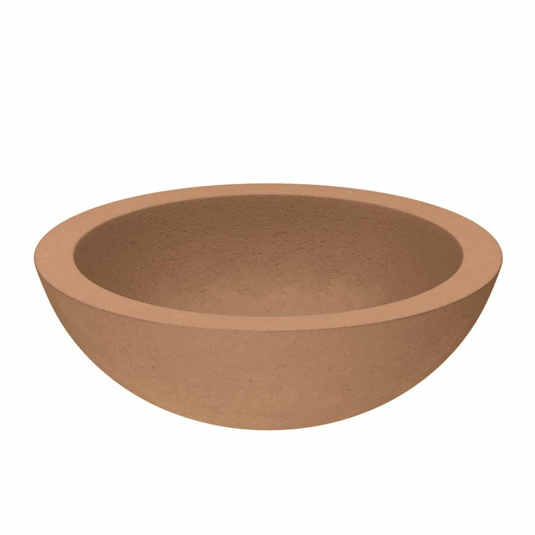 Lavatory Sink Native Stone Morro Vessel 17 Inch Round Terra Cotta