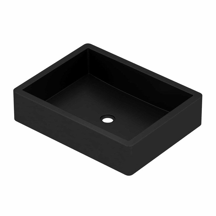 Lavatory Sink Native Stone Nipomo 19-1/2 Inch Rectangle Charcoal - Image 1