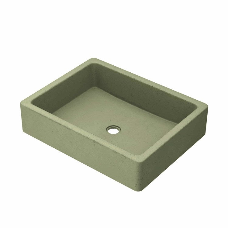 Lavatory Sink Native Stone Nipomo 19-1/2 Inch Rectangle Sage