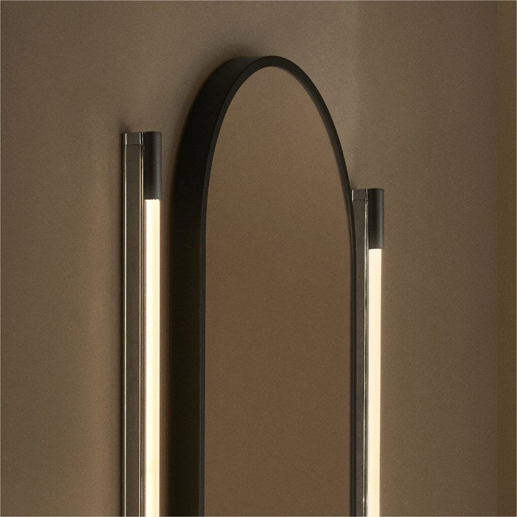 Mirror Craft 20 x 40 Inch Matte Black Wall Mount Pill Shaped Metal Frame - Image 3