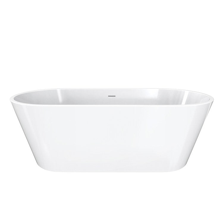 Freestanding Tub Chorale 67 x 31 Inch Soaker White with White Skirt Center Drain Oval - Image 1