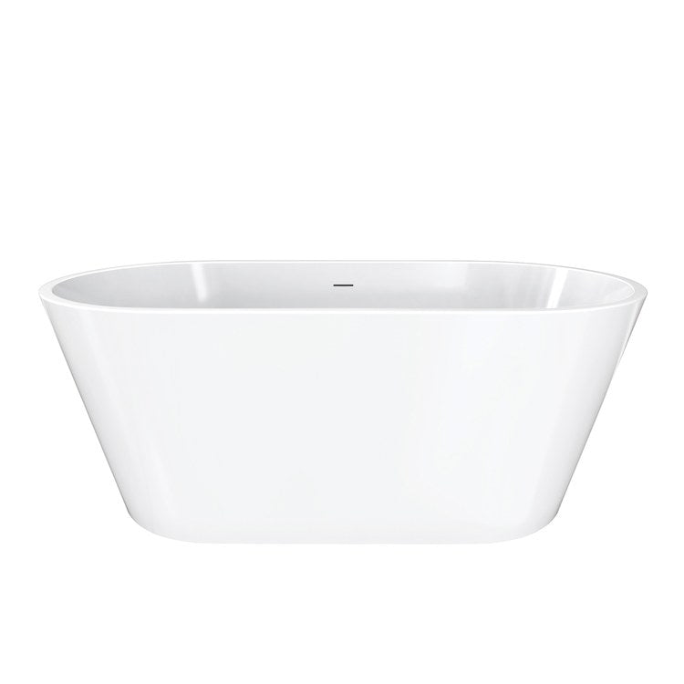 Freestanding Tub Chorale 60 x 30 Inch Soaker White with White Skirt Center Drain Oval - Image 1