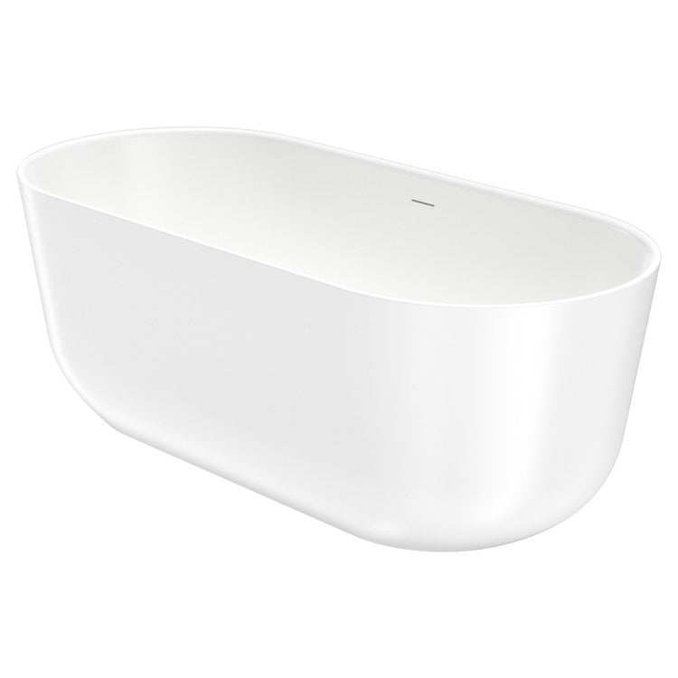 Freestanding Tub Malibra 67 x 30 Inch Soaker White Center Drain Oval - Image 2