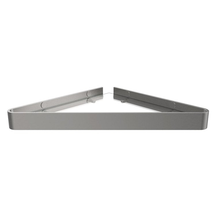 Shower Basket Odile Suite Corner Shelf with Clear Glass Brushed Chrome 9.5 x 9.5 Inch Glass/Aluminum Wall Mount - Image 2