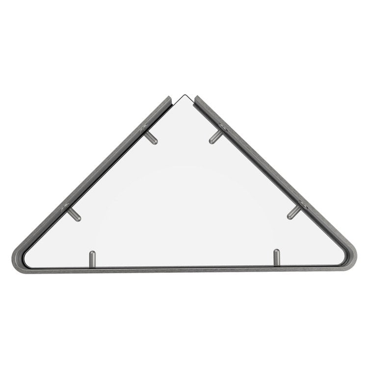 Shower Basket Odile Suite Corner Shelf with Clear Glass Brushed Chrome 9.5 x 9.5 Inch Glass/Aluminum Wall Mount - Image 3