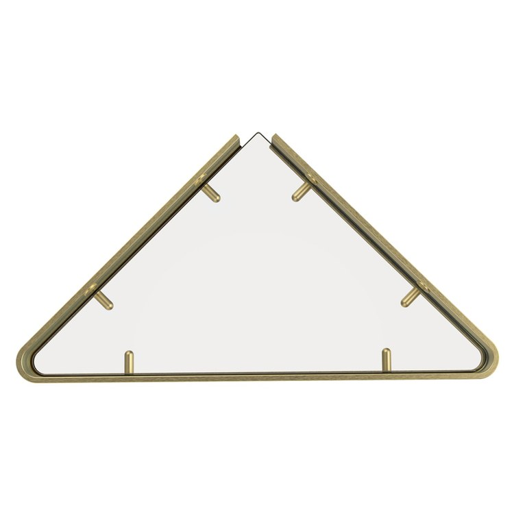 Shower Basket Odile Suite Corner Shelf with Clear Glass Brushed Gold 9.5 x 9.5 Inch Glass/Aluminum Wall Mount - Image 3