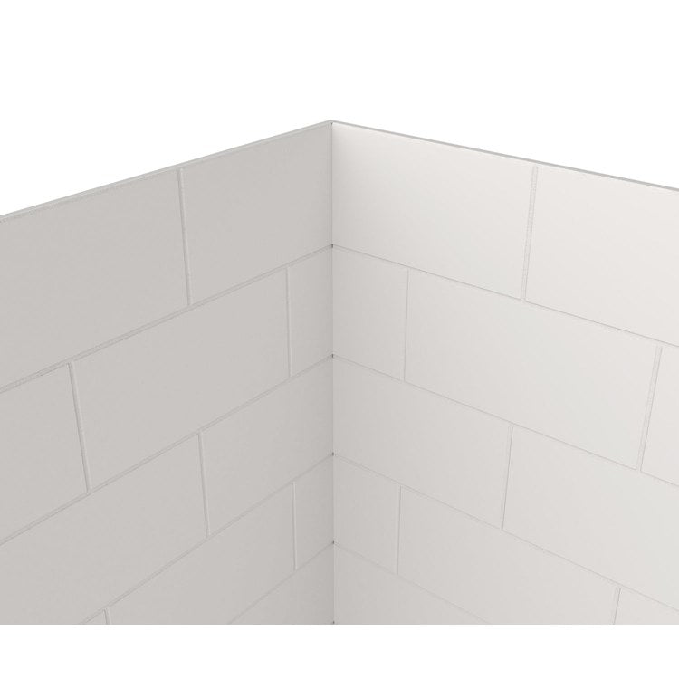 Shower Wall Kit 3 Piece Metro Subway Tile 36 x 36 x 96 Inch White Swanstone - Image 2