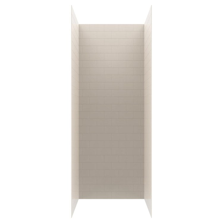Shower Wall Kit 3 Piece Metro Subway Tile 36 x 36 x 96 Inch Bisque Swanstone