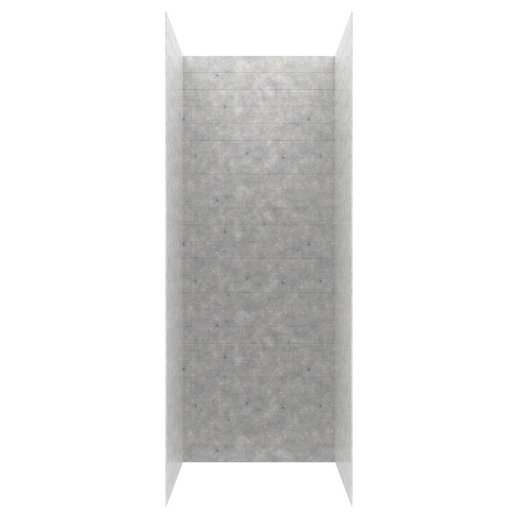 Shower Wall Kit 3 Piece Metro Subway Tile 36 x 36 x 96 Inch Ice Swanstone - Image 1