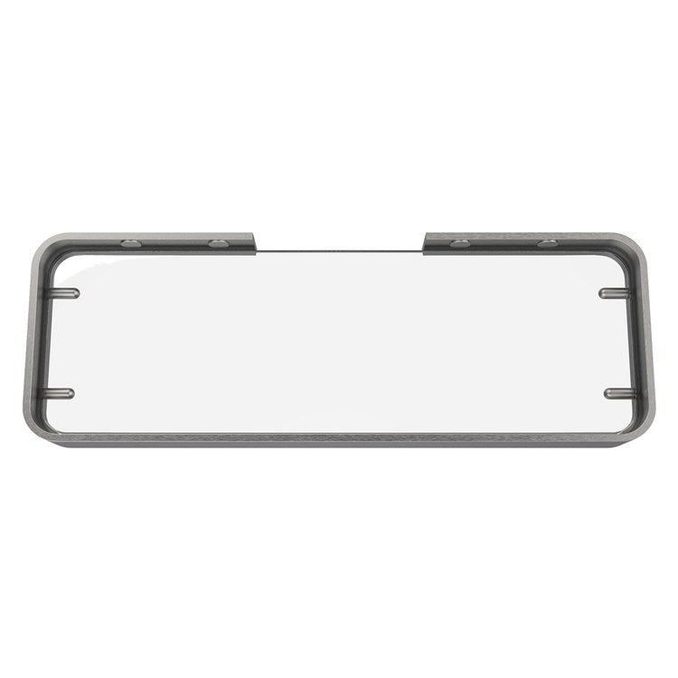 Shower Basket Odile Suite Rectangular Shelf with Clear Glass Brushed Chrome 13.5 x 4.5 Inch Glass/Aluminum Wall Mount - Image 3