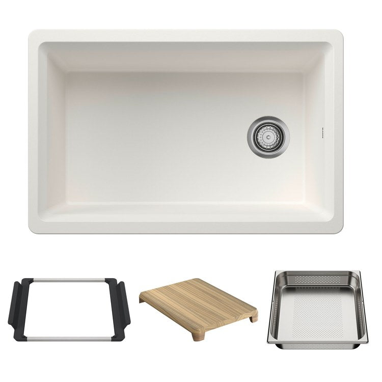 Workstation Inteos 30 Inch White Silgranit - Image 2