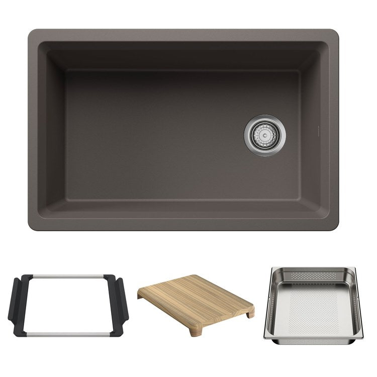 Workstation Inteos 30 Inch Volcano Gray Silgranit - Image 2