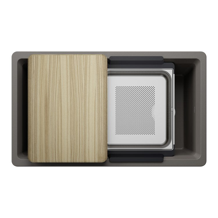 Workstation Inteos 33 Inch Volcano Gray Silgranit - Image 1