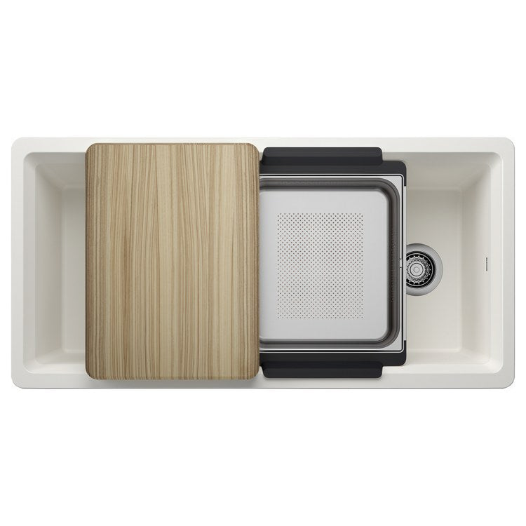 Workstation Inteos 39 Inch White Silgranit - Image 1