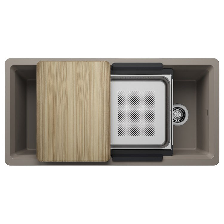 Workstation Inteos 39 Inch Truffle Silgranit - Image 1