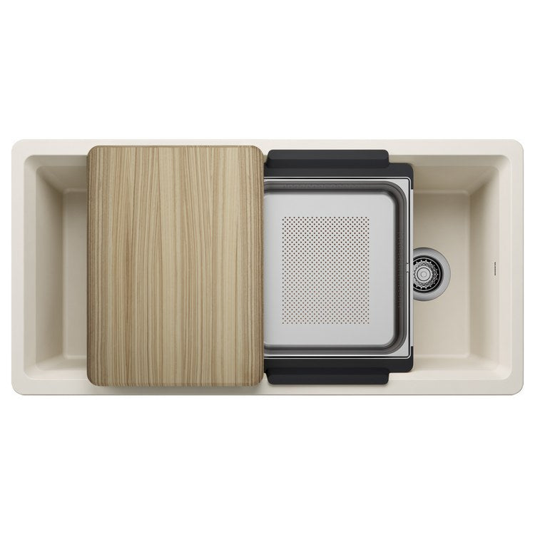 Workstation Inteos 39 Inch Soft White Silgranit - Image 1