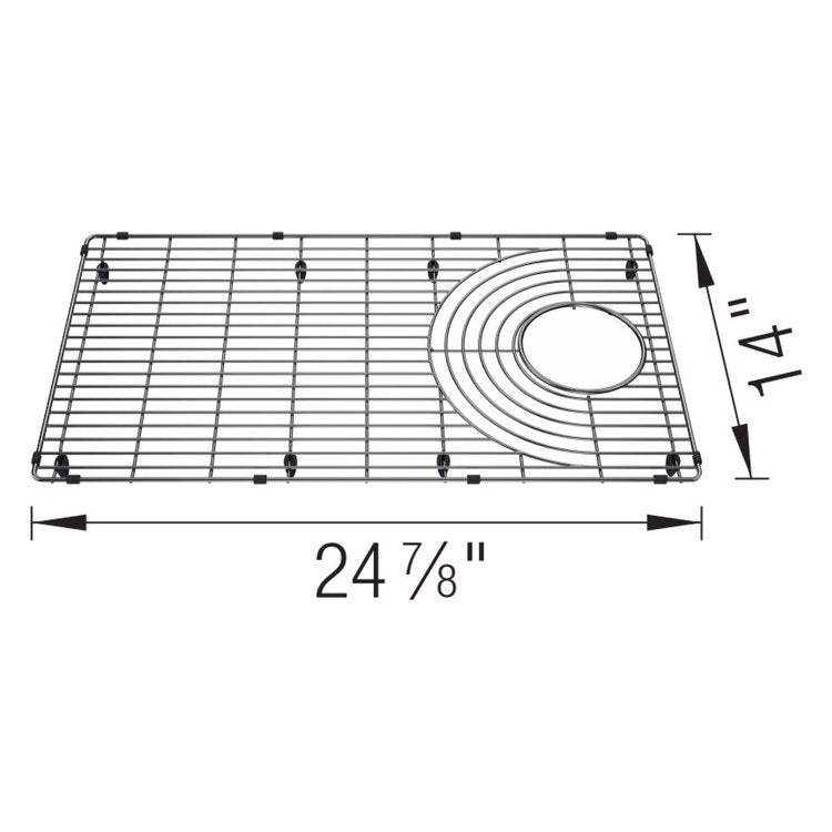 Sink Grid Inteos 25 x 14 Inch Stainless Steel for 30 IN Workstation - Image 2