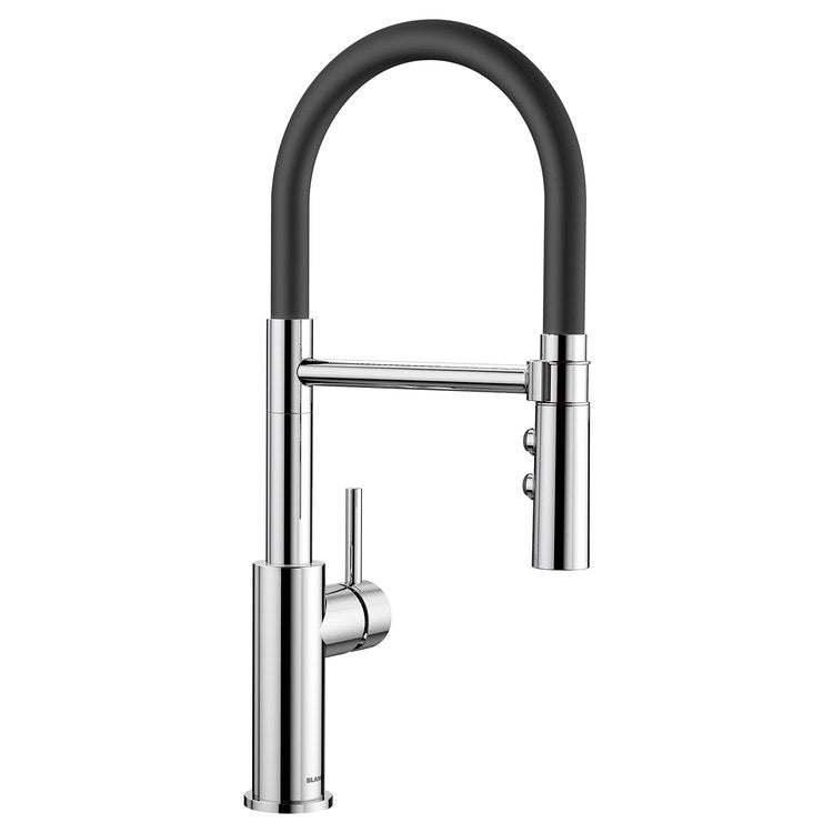 Kitchen Faucet Catris Flexo 1 Lever CALGreen CEC Chrome Pull Down 2 Function Gooseneck 360 DEG Swivel 1 Hole 1.5 Gallons per Minute - Image 1
