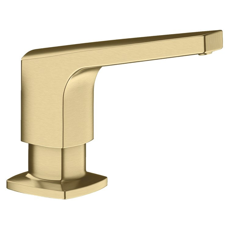 Soap Dispenser Rivana Satin Gold Deck Mount Solid Brass 10 Fluid Ounce - Image 1