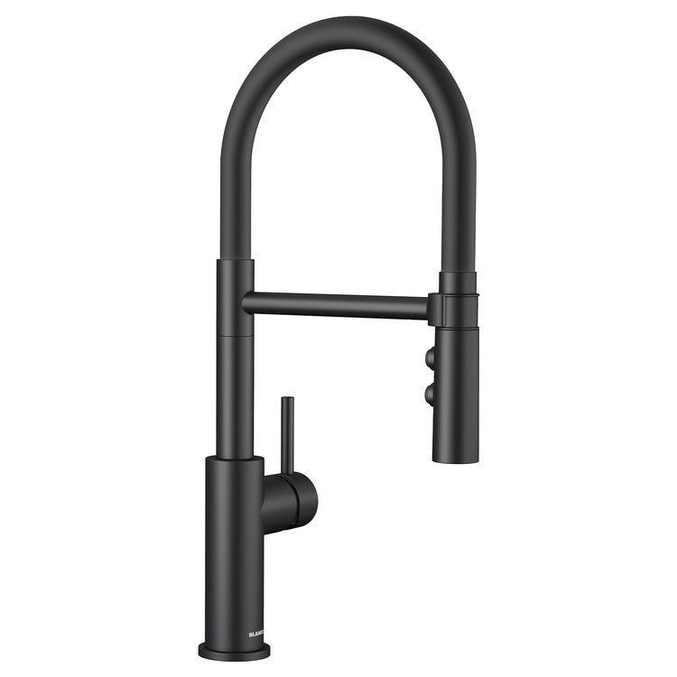 Kitchen Faucet Catris Flexo 1 Lever CALGreen CEC Matte Black Pull Down 2 Function Gooseneck 360 DEG Swivel 1 Hole 1.5 Gallons per Minute - Image 1