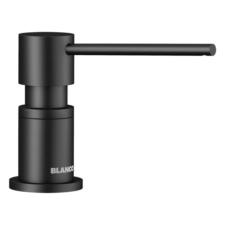 Soap Dispenser Lato Matte Black Deck Mount Solid Brass 10 Fluid Ounce
