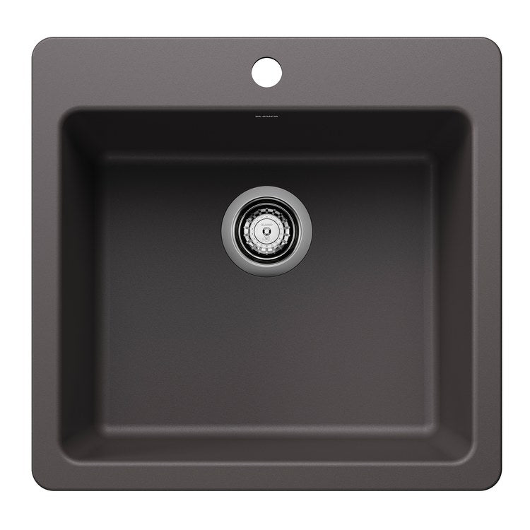 Kitchen Sink Liven 21 Inch 1 Bowls Single 2 Hole Cinder Undermount/Drop-In Rectangle Silgranit - Image 1