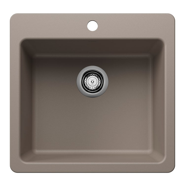 Kitchen Sink Liven 21 Inch 1 Bowls Single 2 Hole Truffle Undermount/Drop-In Rectangle Silgranit - Image 1
