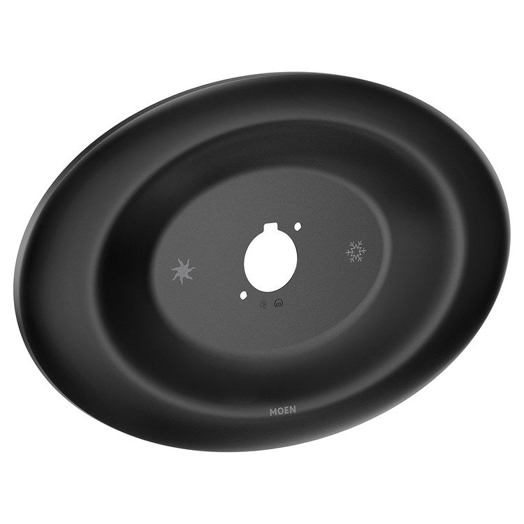 Escutcheon Plate Matte Black Brass for 2/3 Handle Valve 12-13/16 Inch